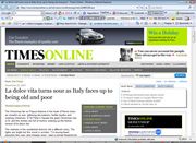 Articolo del Times sull'Italia