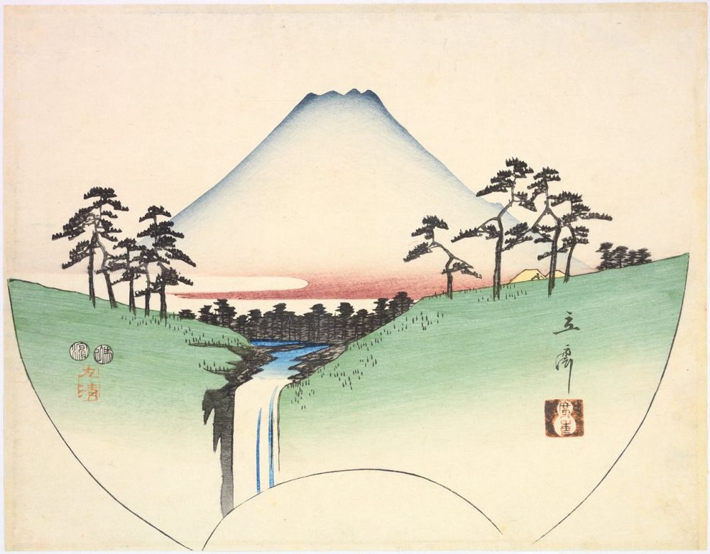 Mt. Fuji and Otodome Fall, about 1849-52 By Utagawa Hiroshige (1797—1858)