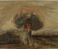 Victor Hugo, Mushroom, 1850. Pen, brown ink and wash, charcoal, crayon, green, red and white gouache on paper, 47.4 x 60.8 cm. Maisons de Victor Hugo, Paris / Guernsey. Photo: CCØ Paris Musées / Maisons de Victor Hugo