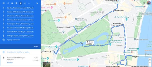 Itinerario Westminster Londra