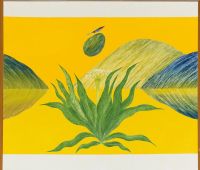 Jagdish Swaminathan, Untitled (Lily by my Window), circa early 1970s. Oil on canvas, 106.7 x
121.9 cm. Private collection, Switzerland. Photograph Courtesy of Sotheby’s, Inc. © 2025. © J.
Swaminathan Foundation