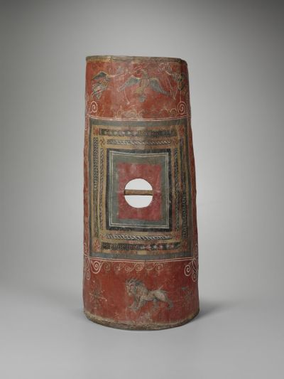Roman scutum (shield) - Yale University Art Gallery, Yale-French Excavations at Dura-Europos