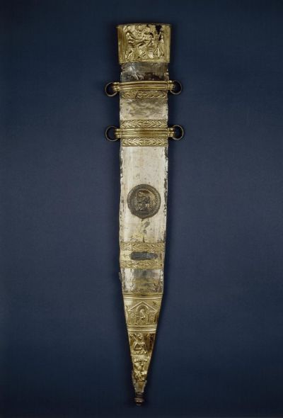 Sword of Tiberius - Iron sword with gilded bronze scabbard 1866