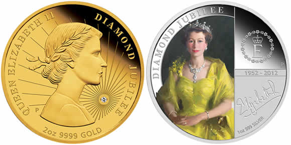 Le monete commemorative Diamond Jubilee