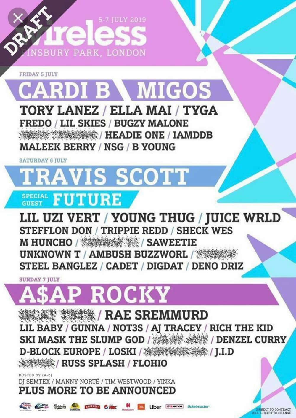 Line up Wireless Festival
