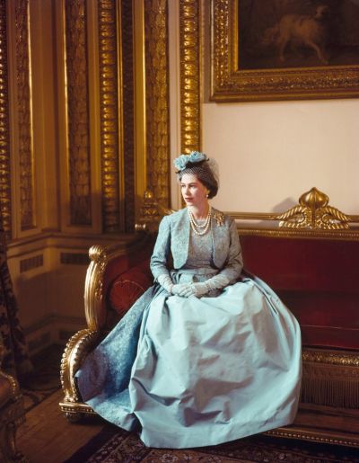 Queen Elizabeth II on Princess Margaret’s Wedding Day, Cecil Beaton, 1960.