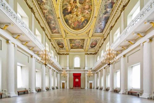 La Main Hall della Banqueting House con il soffitto dipinto da Rubens