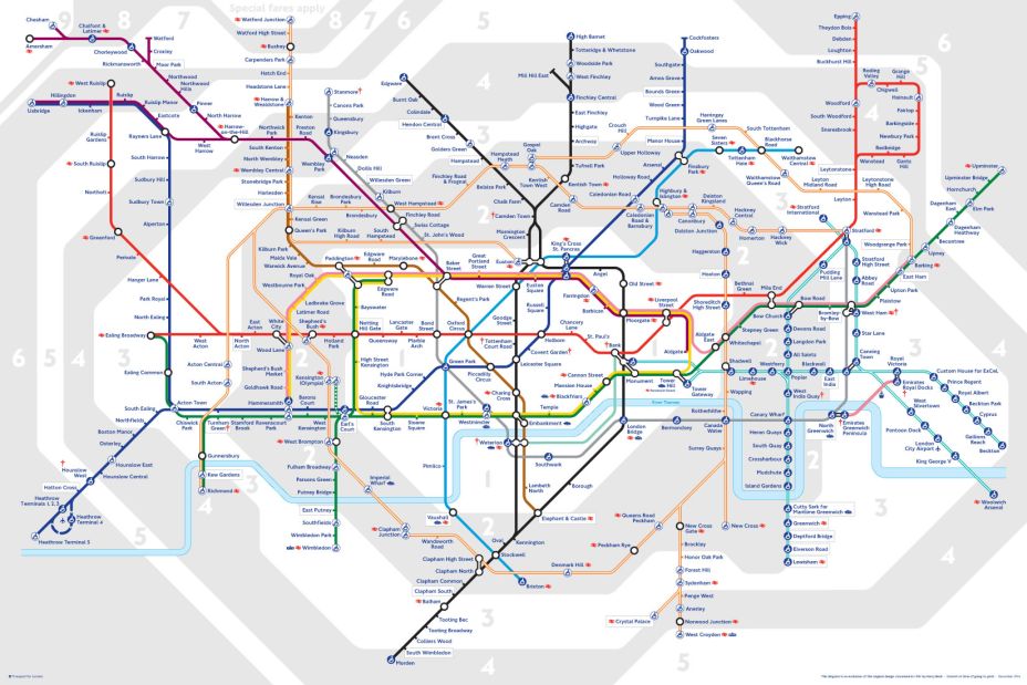 Mappa Metro Londra