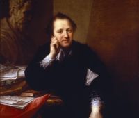 Angelica Kauffman, Portrait of Joshua Reynolds, 1767. Oil on canvas, 127 x 101.6 cm. National Trust Collections, Saltram, The Morley Collection (accepted in lieu of tax by H. M. Treasury, and transferred to The National Trust in 1957). Photo: © National Trust Images/Rob Matheson