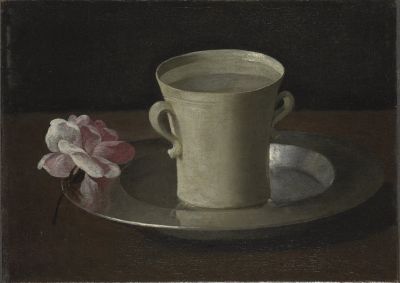 Francisco de Zurbarán,
A Cup of Water and a Rose,
about 1630