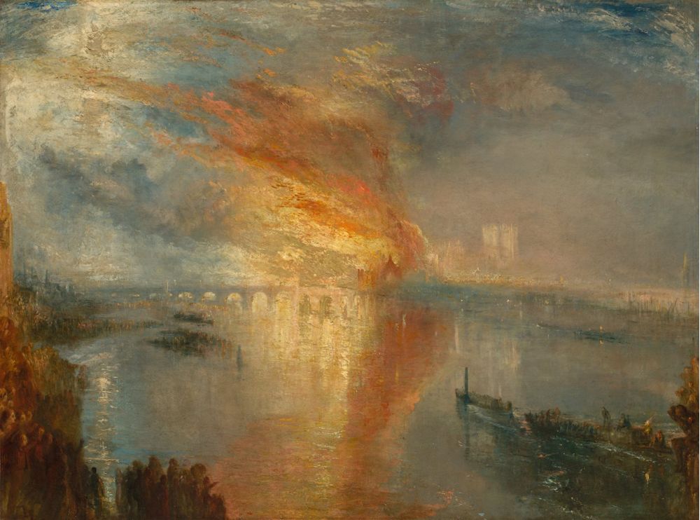 JMW Turner, The Burning of the Houses of Lords and Commons, 16 October 1834, 1835.