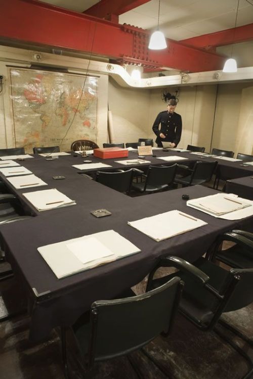 La Cabinet Room, dove si riuniva il Gabinetto di guerra di Churchill