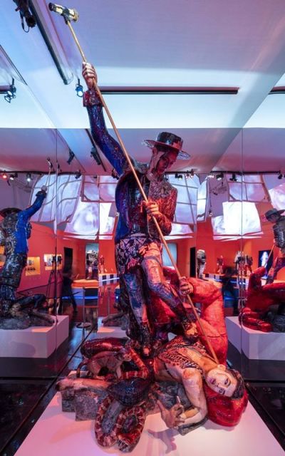 Installation image featuring Gwon Osang sculpture, 'Hallyu! The Korean Wave' at the V&A Ⓒ Victoria and Albert Museum, London