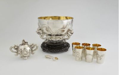 Treaty port silver punch set, Shanghai, 1905. © Trustees of the British Museum 2023.