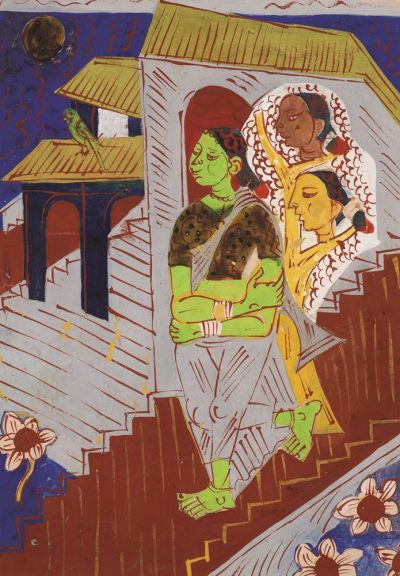 K. G. Subramanyan, Untitled, c.1950s. Gouache on paper. Taimur Hassan Collection. Photo: 
Justin Piperger. © Uma Padmanabhan