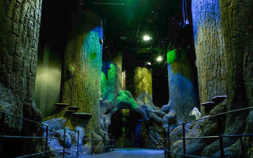 Il Set della Foresta Proibita così come ricreato al Warner Bros. Studio Tour di Londra