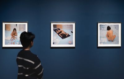 Tracey Emin: A Second Life Tate Modern installation view with Naked Photos – Life Model Goes Mad 1996.