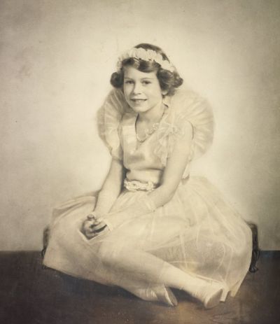 Queen Elizabeth II 
when Princess Elizabeth of 
York, Elliott & Fry, 1934.