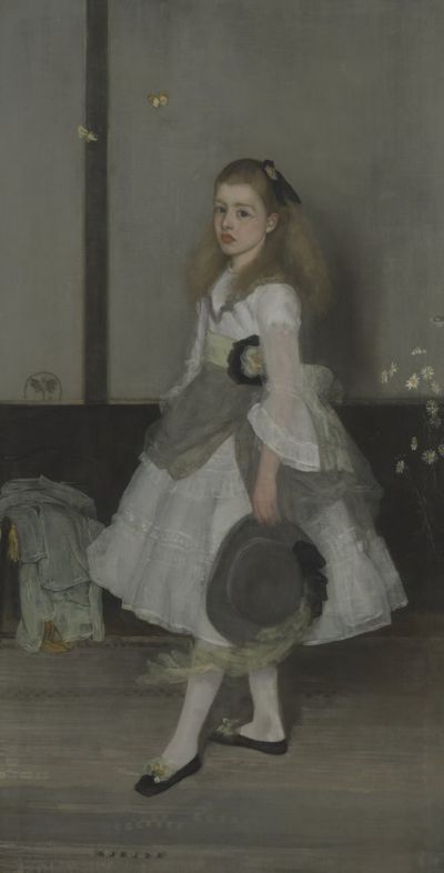 James McNeill Whistler, Harmony in Grey and Green: Miss Cicely Alexander. 1872-3. Tate. Photo (c) Tate.