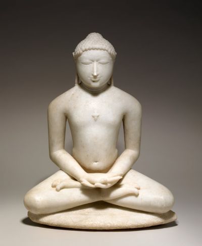 Seated Jain enlightened teacher
meditating, about 1150-1200