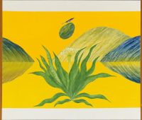 Jagdish Swaminathan, Untitled (Lily by my Window), circa early 1970s. Oil on canvas, 106.7 x 
121.9 cm. Private collection, Switzerland. Photograph Courtesy of Sotheby’s, Inc. © 2025. © J. 
Swaminathan Foundation