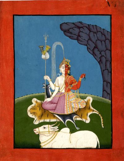 Ardhanarishvara, ‘lord who is half
woman’, Shiva and Parvati
combined in one deity, about 1790-
1810