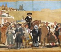 Key 250: Joaquín Sorolla y Bastida, The Provinces of Spain: Castile (sketch), 1912-13 Gouache on kraft paper, 107 x 771 cm On loan from The Hispanic Society of America, New York, NY