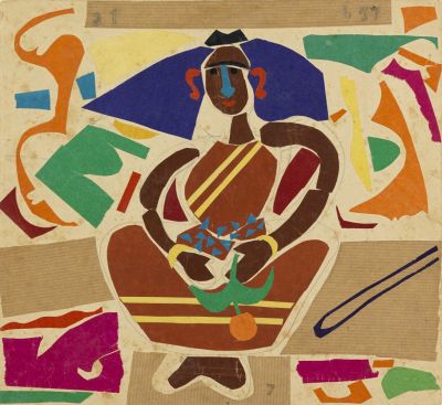 Benode Behari Mukherjee, Lady with Fruit, 1957. Paper and graphite on paper, 25.7 x 28 cm. Tate: 
Purchased with funds provided by the South Asia Acquisitions Committee 2015. Photo: © Tate. 
Courtesy of Mrinalini Mukherjee Foundation