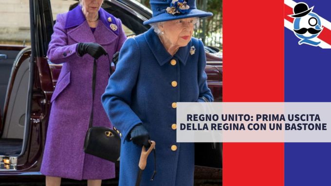Regno Unito: prima uscita della Regina con un bastone