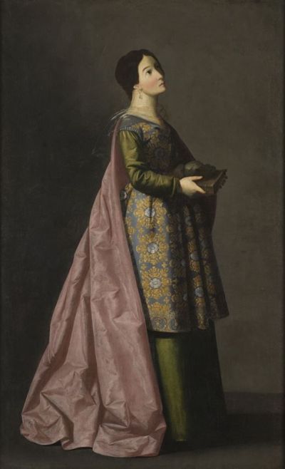 Key 54: Francisco de Zurbarán, Saint Emerentiana, c. 1635-40 Oil on canvas, 171.5 x 105.5 cm On loan from The Hispanic Society of America, New York, NY