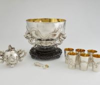 Treaty port silver punch set, Shanghai, 1905. © Trustees of the British Museum 2023.